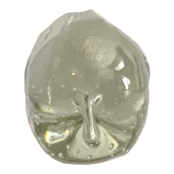 Clear Art Glass Elephant Figurine Paperweight With Bubbles Handmade 2.5x3.5" - Picture 2 of 6